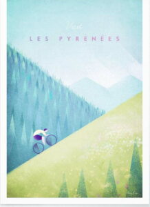 Plakát Travelposter Les Pyrenees