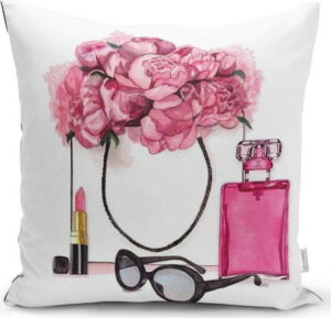 Povlak na polštář Minimalist Cushion Covers Pink Flowers and Perfume