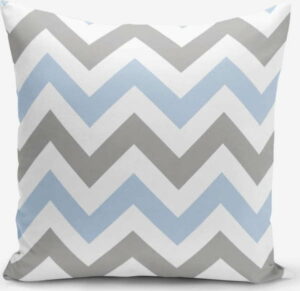 Povlak na polštář Minimalist Cushion Covers Zigzag Modern Blue