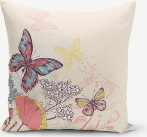Povlak na polštář s příměsí bavlny Minimalist Cushion Covers Butterflies