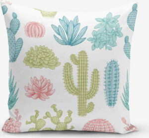 Povlak na polštář s příměsí bavlny Minimalist Cushion Covers Cactus