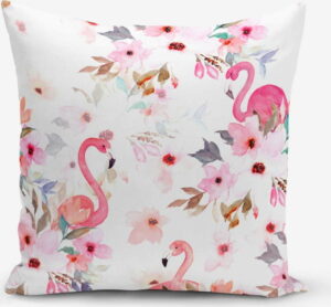 Povlak na polštář s příměsí bavlny Minimalist Cushion Covers Flamingo Party
