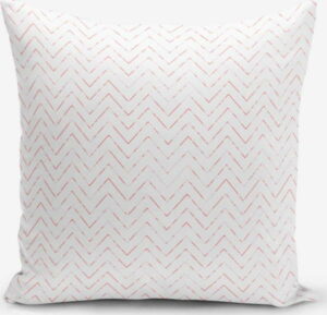 Povlak na polštář s příměsí bavlny Minimalist Cushion Covers Fusya Colorful Zigzag Modern