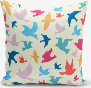 Povlak na polštář s příměsí bavlny Minimalist Cushion Covers Modern Birds