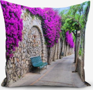 Povlak na polštář s příměsí bavlny Minimalist Cushion Covers Purple Street