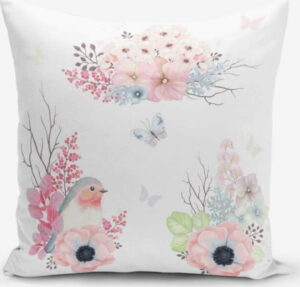 Povlak na polštář s příměsí bavlny Minimalist Cushion Covers Special Design Bird Modern