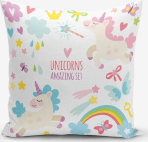 Povlak na polštář s příměsí bavlny Minimalist Cushion Covers Unicorn Child