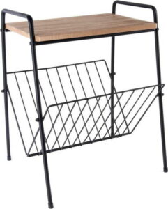 Příruční stolek na časopisy z kovu a dřeva Leitmotiv Leitmotiv
