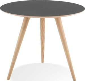 Příruční stolek z dubového dřeva s černou deskou Gazzda Arp