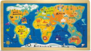 Puzzle v rámu Legler World Map Legler