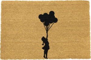 Rohožka z přírodního kokosového vlákna Artsy Doormats Flying Balloon Girl