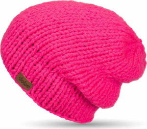 Ručně pletená čepice DOKE Pink Beanie DOKE