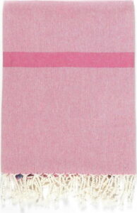 Růžovo-béžová osuška s příměsí bavlny Kate Louise Cotton Collection Line Pink Beige