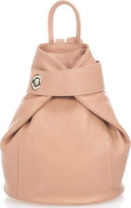 Růžovobéžový kožený batoh Lisa Minardi Narni Lisa Minardi