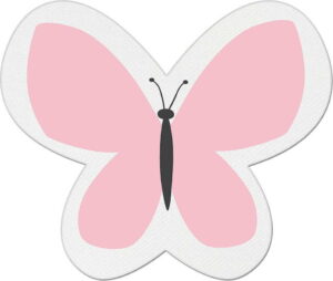 Růžový dětský polštářek s příměsí bavlny Apolena Pillow Toy Butterfly