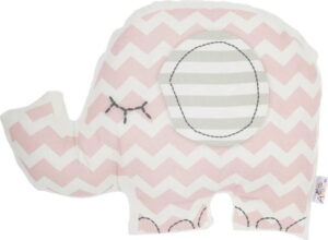 Růžový dětský polštářek s příměsí bavlny Apolena Pillow Toy Elephant