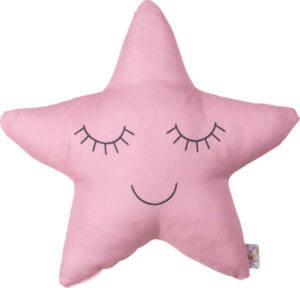 Růžový dětský polštářek s příměsí bavlny Apolena Pillow Toy Star