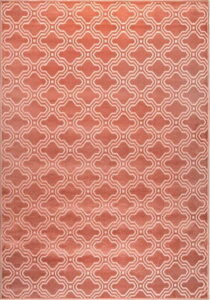 Růžový koberec White Label Feike