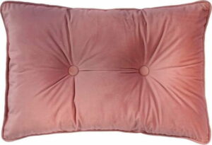 Růžový polštář Tiseco Home Studio Velvet Button