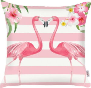 Růžový povlak na polštář Apolena Lovely Flamingos