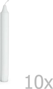 Sada 10 bílých dlouhých svíček Kähler Design Candlelights