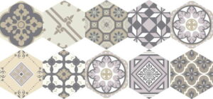 Sada 10 samolepek na podlahu Ambiance Floor Stickers Hexagons Vita