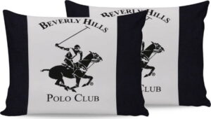 Sada 2 bavlněných povlaků na polštářky Polo Club Dark