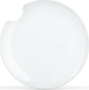 Sada 2 bílých dezertních talířů z porcelánu 58products