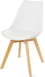 Sada 2 bílých židlí s bukovými nohami loomi.design Retro loomi.design