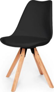 Sada 2 černých židlí s podnožím z bukového dřeva loomi.design Eco loomi.design