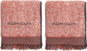 Sada 2 červených bavlněných ručníků Marie Claire Colza