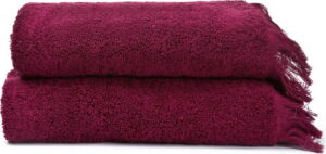 Sada 2 červených ručníků ze 100% bavlny Bonami