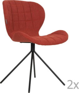 Sada 2 červených židlí Zuiver OMG Zuiver