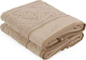 Sada 2 hnědých bavlněných ručníků z bavlny Sultan
