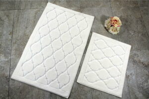 Sada 2 koupelnových předložek ze 100% bavlny Dante Ecru Chilai Home by Alessia