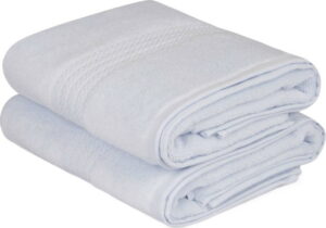 Sada 2 modrých ručníků do koupelny Mira