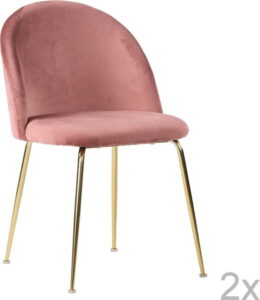 Sada 2 růžových jídelních židlí House Nordic Geneve House Nordic