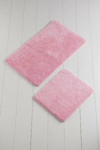 Sada 2 růžových koupelnových předložek Color of Candy Pink Bonami