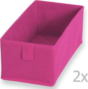 Sada 2 růžových textilních boxů JOCCA