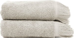 Sada 2 šedohnědých ručníků ze 100% bavlny Bonami