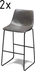 Sada 2 šedých barových židlí Furnhouse Indiana Furnhouse