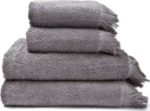 Sada 2 šedých ručníků a 2 osušek ze 100% bavlny Bonami