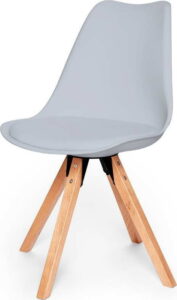 Sada 2 šedých židlí s podnožím z bukového dřeva loomi.design Eco loomi.design