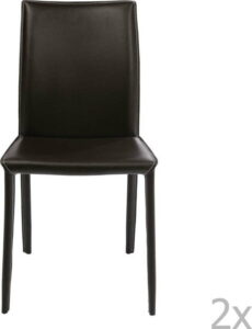 Sada 2 tmavě hnědých jídelních židlí Kare Design Milano Kare Design