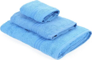 Sada 3 modrých ručníků z bavlny Rainbow Hobby