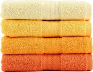 Sada 4 ručníků z bavlny Rainbow Daisy