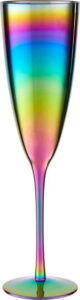 Sada 4 sklenic na šampaňské s duhovým efektem Premier Housewares Rainbow