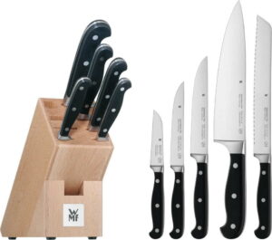 Sada 5 nožů ze speciálně kované nerezové oceli a kuchyňského bloku WMF Spitzenklasse Plus WMF