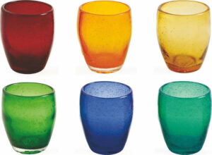 Sada 6 barevných skleniček z foukaného skla Villa'd Este Rainbow