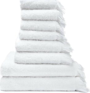 Sada 6 bílých ručníků a 2 osušek ze 100% bavlny Bonami Bonami